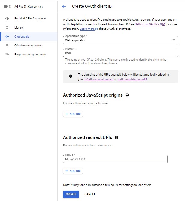 create web application